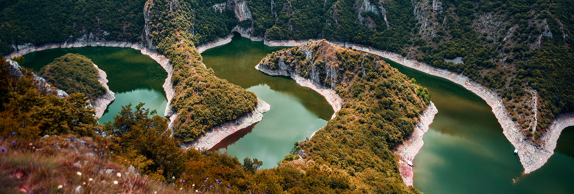 Serbia’s Uvac River winding through dramatic green canyons